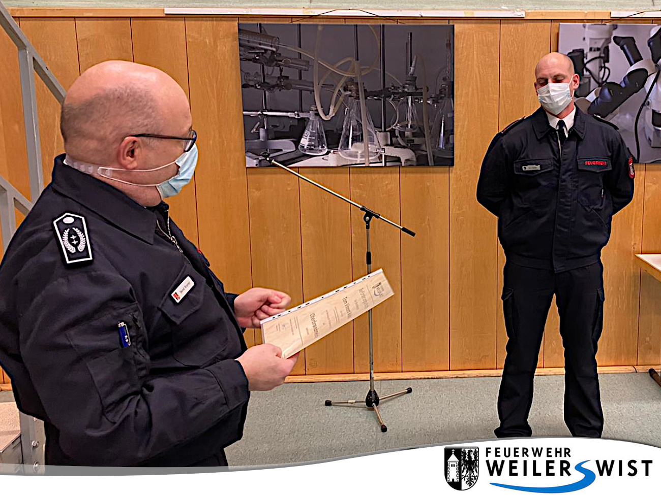 Tom Walker beförderung zum Oberbrandmeister