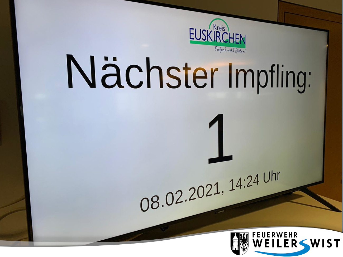 Webdesign FFW WLW Start des Impfzentrum