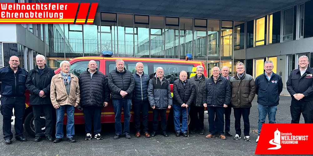 Gruppenbild der Ehrenabteilung bei der Weihnachtsfeier 2024