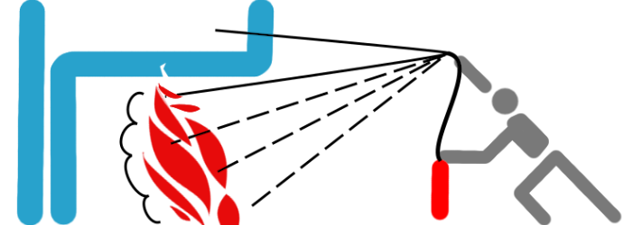 Tropf- und Fließbrände von oben bekämpfen!