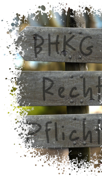 Grafik Wegweiser mit Rechten und Pflichten