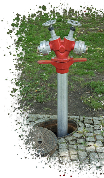 Foto eines Unterflurhydranten mit Standrohr