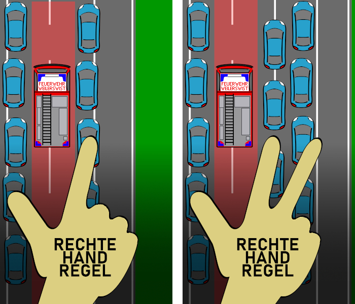 rettungsgasse rechte hand regel